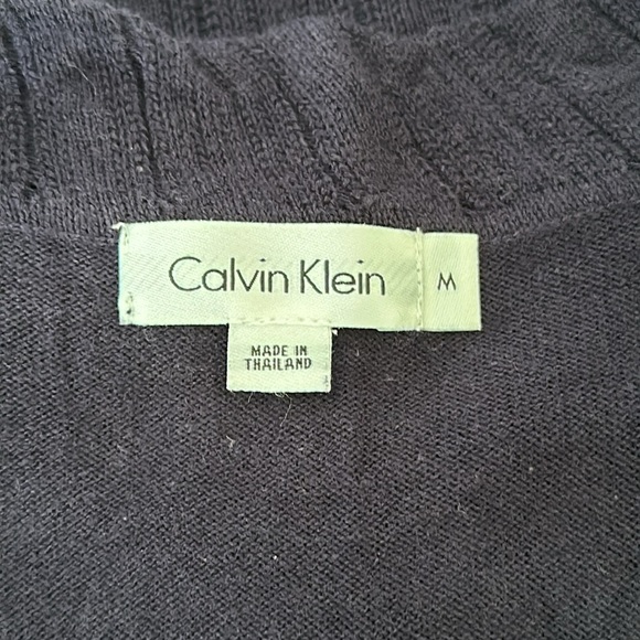 Calvin Klein Sleeveless Sweater Dress- Navy - Picture 11 of 12